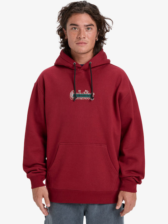 Quiksilver Φούτερ με Κουκούλα Μπορντό