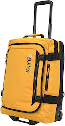 Paulter Yellow Fabric Backpack Travel Bag with Wheels