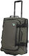 Paulter Green Fabric Backpack Travel Bag with Wheels
