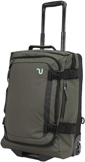 Paulter Green Fabric Backpack Travel Bag with Wheels