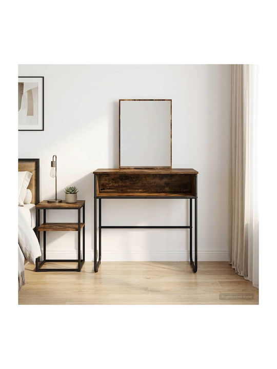 Wandmontierter Schminktisch aus Holz Braun mit ...