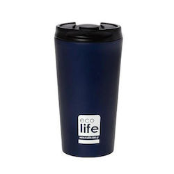 Ecolife Ποτήρι Θερμός BPA Free 370ml Βlue Black...