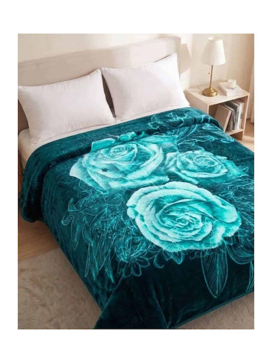Olia Home Velvet King Size Blanket 220x240cm Mi...