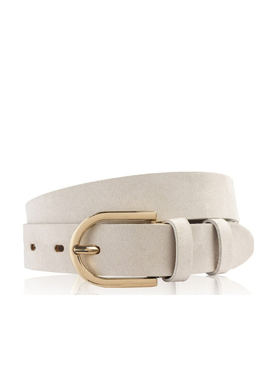 Damen-Ledergürtel Beige