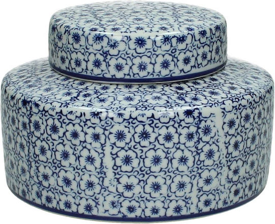 JK Home Decoration Chinoiserie Porcelain Decorative Vase Multicolour Φ17xH12cm