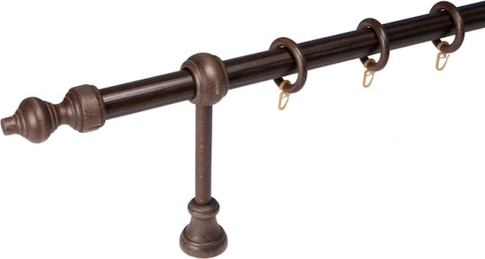 Rodeco Galerie din Lemn Filigrano Simplă Ø28 mm 120 cm Wenge