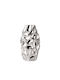 Marhome Decorative Vase Ceramic Asymmetrical Honeycomb Silver 17x17xH30.5cm
