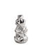 Marhome Decorative Ceramic Vase Prismatic Abstract Silver 18.5x18.5xH36.5cm