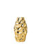 Marhome Decorative Asymmetrical Honeycomb Ceramic Vase Gold 17x17xH30.5cm
