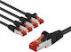 Goobay S/FTP Cat.6 (Gigabit) Ethernet Network Cable 3m Black
