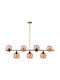 Opviq Benek Pink Pendant Light for 15 E27 Bulbs 10x10 cm