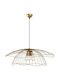 Opviq Mantar Hängende Deckenleuchte Gold mit E27-Fassung 70x70x124 cm