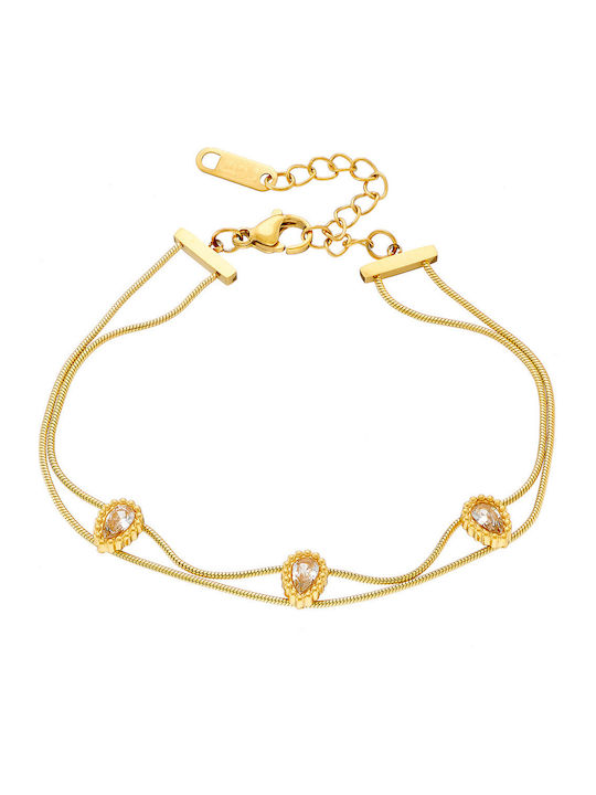 Art Collection Women's Gold-Plated Steel Bracelet