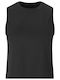 Women's Sports Sleeveless Black Top