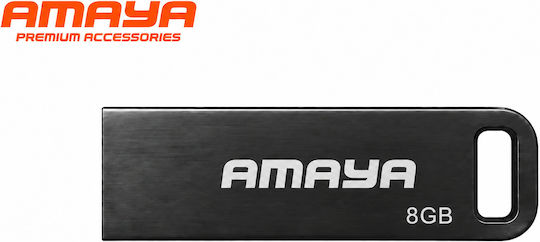 Amaya 8GB USB 2.0 Stick Μαύρο