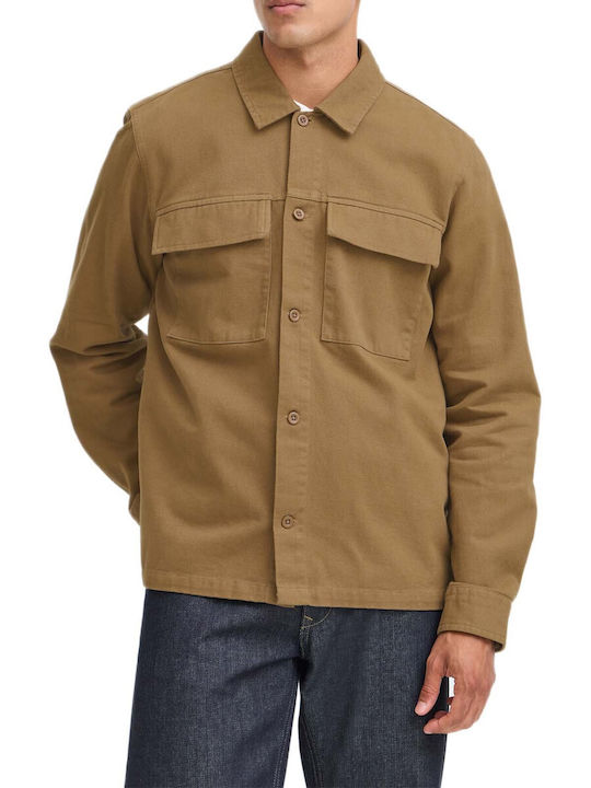 Blend Cuma Overshirt cu mânecă lungă maro deschis