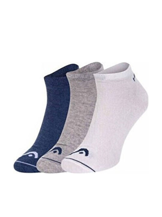 Head Socks Blue / Gray Melange / White 3Pack