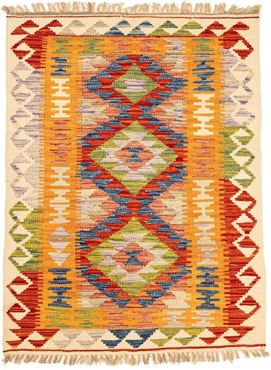 Handmade Kilim Rug Rectangular Multicolour 92x121cm