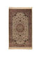 Handmade Rectangular Silk Beige Rug 94x151cm