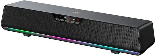 L13 Wireless 7.1 Computer Speakers with RGB Lighting and 5W Power Black