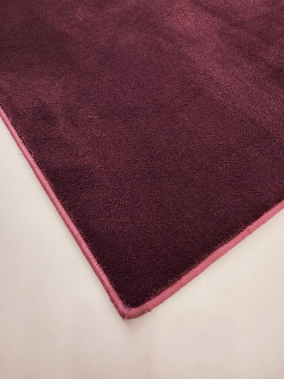 Velour Home-Use Carpet Rectangular Purple 133x190cm