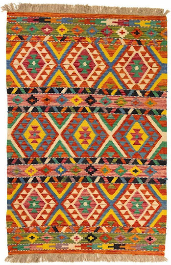 Kilim Handgefertigter Rechteckiger Mehrfarbiger Teppich 101x150cm