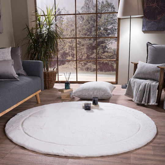 Teoran Floor Round Furry Rug 01 Ø120cm