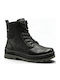 Black Leather Women's Ankle Boots