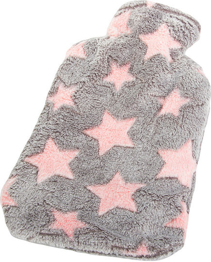 Pink Hot Water Bottle with Cover for the Wrist 34x19cm 2000ml