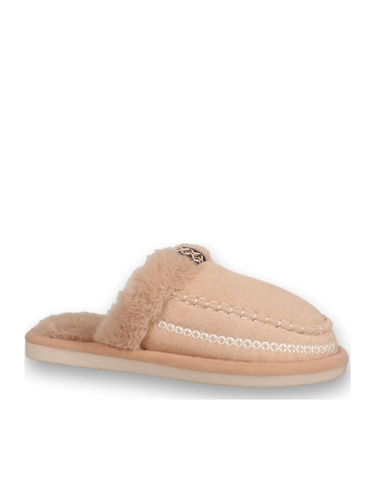 Migato Beige Women's Winter Slippers