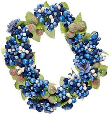Jk Home Décor Στεφανάκι Mπλε Περλες 10cm