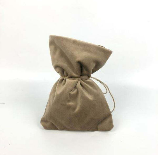 ED Collection Fabric Christmas Gift Pouch Beige 14x20cm
