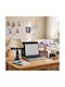 Oxygen Mini Table Lamp for E27 Socket with Beige Shade and Black Base