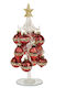 Christmas Decorative Glass Tree 20cm Adorned Transparent