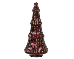 Christmas Decorative Glass Tree 38cm Burgundy Christmas Decorative Glass Tree 38cm Burgundy