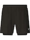 2 в 1 Спортни Мъжки Бермуди Regular Fit Черни