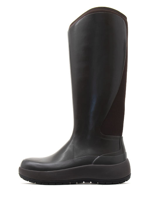 Rains Women's Wellies with Mid Heel Brown