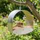 vidaXL Hanging Bird Feeder Stainless Steel Silver