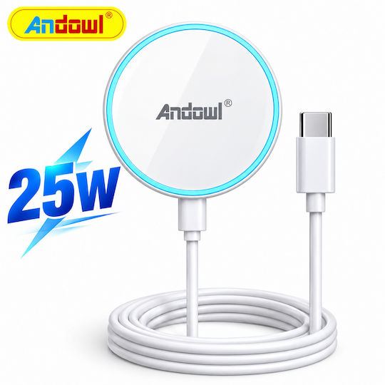Andowl Magsafe Charger 25W White (A57)