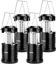 Lepro Battery-Powered Camping Lantern with Flashlight Black Lepro Battery-Powered Camping Lantern with Flashlight Black