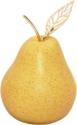 Decorative Yellow Ceramic Pear 8x13cm Dorosimo 18907