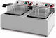 Dynamic Електрически Двоен Фритюрник 5kW С Капацитет 2x3lt 57x48x32cm
