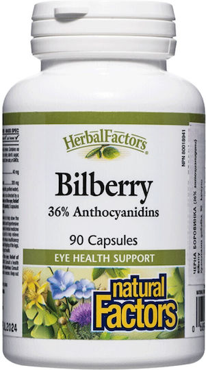 Natural Factors Bilberry 345 mg 90 капсули