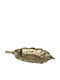 JK Home Decoration Leaf Decorative Platter Gold 24x15x15cm