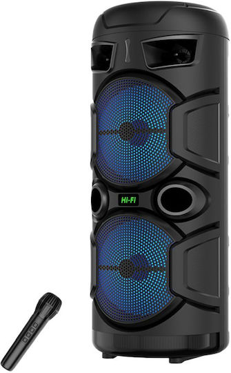 Boxă Karaoke cu Microfon fără fir și Efecte de Iluminare ZQS2806 Neagră