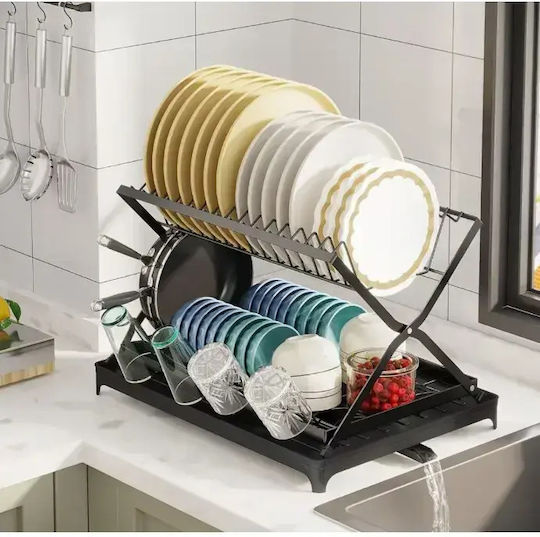 Scurgător pentru Chiuvetă din Plastic Negru 42x30x29.5cm Scurgător pentru Chiuvetă din Plastic Negru 42x30x29.5cm