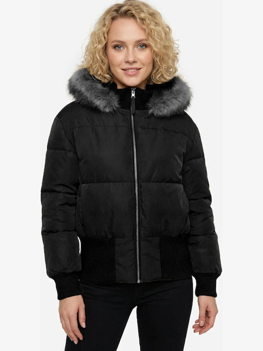 Paco & Co Women's Puffer Jacket with Furry Hood...