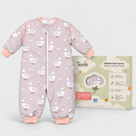 Tender Goose Winter Sleeping Bag with Legs 2.5 Tog Dusty Nude Tender Goose Winter Sleeping Bag with Legs 2.5 Tog Dusty Nude