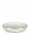 e-exoplismos Effect Dust Deep Porcelain Plate White with Diameter 26cm 6 Pieces
