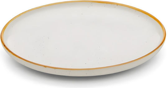 Yuk Flacher Porzellanteller Beige mit einem Durchmesser von 25,5 cm